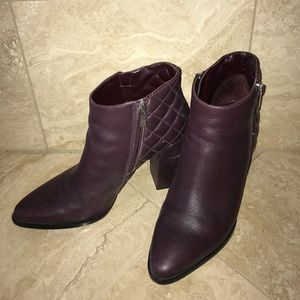 Ivanka Trump Plum Heeled Booties